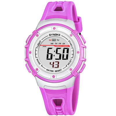 

SYNOKE Sport Children Wrist Watches LED Digital Stopwatch Alarm Luminous Water Resistant Girl Boy Watch