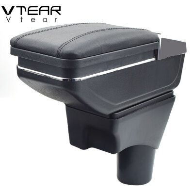 

Vtear For Nissan SunnyVersa 11-17 armrest box PU Leather central Store content box cup holder car-styling accessories parts