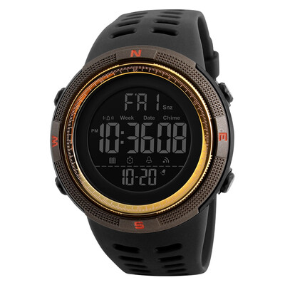 

SKMEI Men Sports Watches Countdown Double Time Watch Alarm Chronograph Digital Wristwatches 50M Waterproof Relogio Masculino