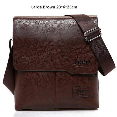 

Men Tote Bags JEEP BULUO Famous Brand New Fashion Man Leather Messenger Bag Male Cross Body Shoulder Business Bags For Men 1505
