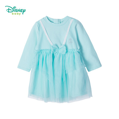

Disney Girls New Sweet Cute Bow Splicing Mesh Long Sleeve Dress Baby Princess Dress 191Q673 Light Green 24 Months Height 90cm