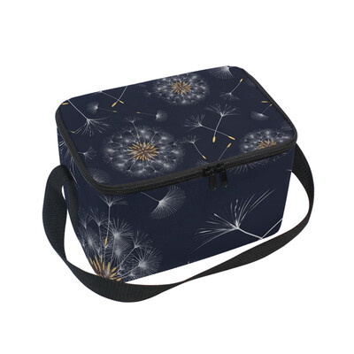 

ALAZA Insulated Lunch Box Dandelion Design Lunch Bag for Men Women Portable Tote Bag Cooler Bag