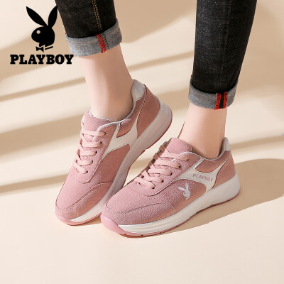 

Playboy PLAYBOY sports shoes womens wild thick-soled leisure travel running 0894 pink 35