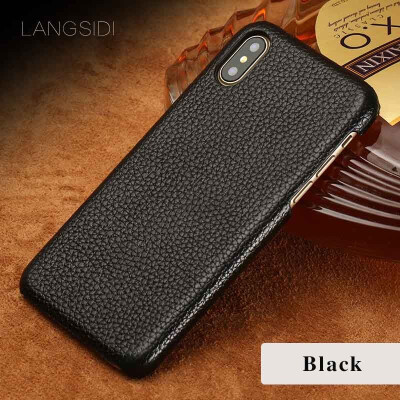 

Leather phone case iPhone5 6 7 8s plus protective shell lychee leather back cover leather all-inclusive for x xs max xr phone case