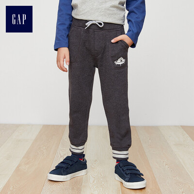 

GAP flagship store childrens clothing baby boy baby baby close-up sweatpants trousers 358914 dark blue gray 2YRS