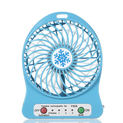 

Portable Rechargeable LED Light Fan Mini Desk USB Charging Air Cooler 3 Mode Speed Regulation LED Lighting Function Cooling Orang