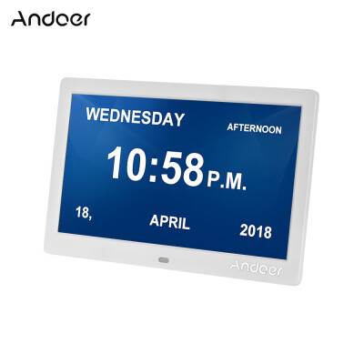 

Andoer 10 Inch Digital Alarm & Photo Frame LED Screen Simple Eletronic Photo Album Support ClockCalendarTime SettingMusicPhoto