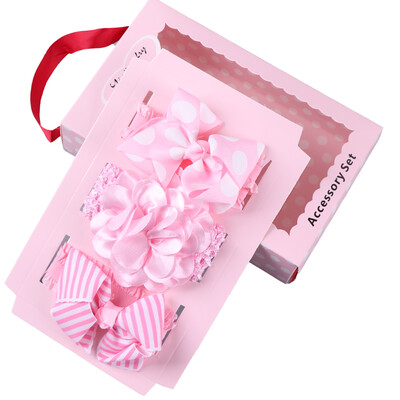 

Baby Girls Hair Accessory Set Hair Clips Barrettes Headband for Newborn Toddler Children 3Pcs Pink Crown