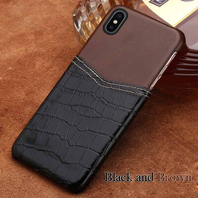 

Leather phone case iPhone5 6 7 8s plus protective shell color crocodile skin card back cover all-inclusive x xs max xr phone case