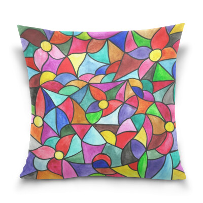 

ALAZA 16 X 16 inch Pillow Case Decorative Cushion Cover Multicolored Pattern Pattern Pillowcase