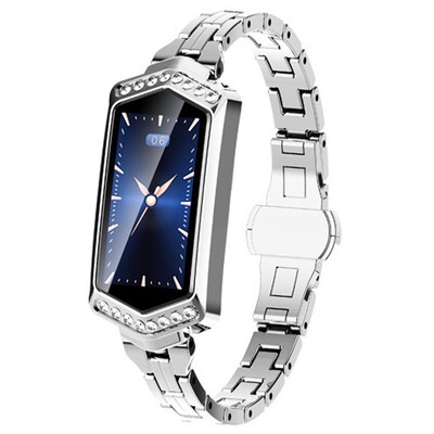 

Women diamond smart watch heart rate blood pressure fitness pedometer bracelet female physiological cycle waterproof smartwatch
