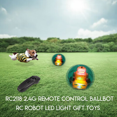 

RC2118 24G Remote Control BALLBOT 360 Degree Rotating LED Light RC Robot Forward Backward Gift Toys