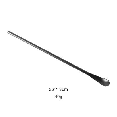 

Long Handle Stainless Steel Coffee Tea Cocktail Stirring Spoon Black