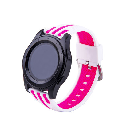 

Stripes Watch Band for Samsung Gear S3 Frontier Sport Silicone Rubber WatchStrap