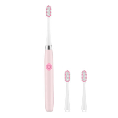 

Ultrasonic Electric Toothbrush Portable Waterproof Automatic with 2 Brush Heads Oral Hygiene Teeth Cleaning for child&adult