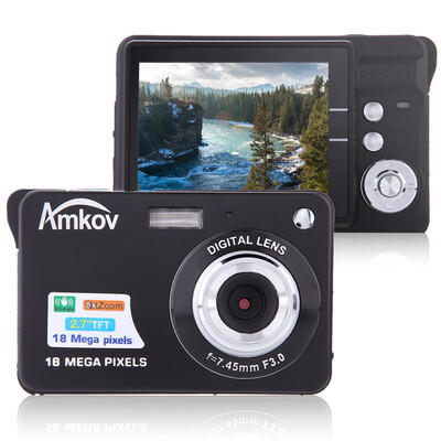 

HD Digital Camera 18MP 27" TFT 8x Zoom Smile Capture Anti-shake Video Camcorder