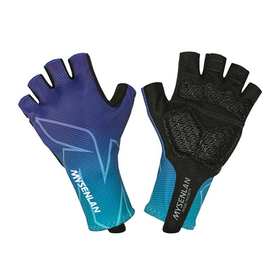 

Meissenlan MYSENLAN cycling gloves road bike gloves summer short finger TT bicycle gloves quick-drying anti-slip fit anti-wind resistance blue green