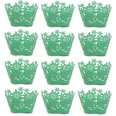

Christmas Snowflake Cake Cup for DIY Baking 12pcs