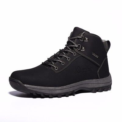 

Winter Mens Outdoor Shoes High Top Shoes Waterproof Non-slip Hiking Shoes Large Size Tooling Shoes