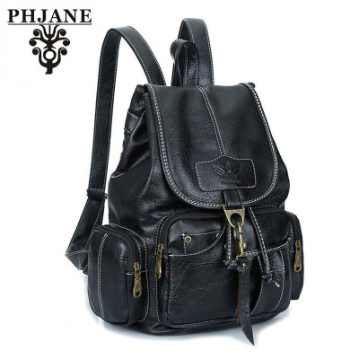 

PHJANE Womens New Fashion Backpack Vintage Style Waterproof Leather Backpack Purse for Girls