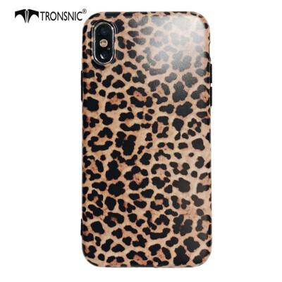 

Tronsnic Leopard Fashion Phone Case for iPhone X  Soft Brown Hot Case Luxury Covers Capa Girls