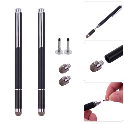 

Universal 2 in 1 Stylus Pens with Fiber Tip&Disc Tip Precision Touchscreen Pen for All Capacitive Cellphones Tablets Laptops P