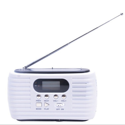 

Portable AM FM Radio LED Light USB Phone Charger Solar Energy Hand Shake Lithium Battery Powered Outdoor power Bank With Speaker