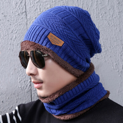 

Winter Thermal Knitted Heanie Hat&Circle Scarf Set Warm Snood Suit for Indoor&Outdoor Activities