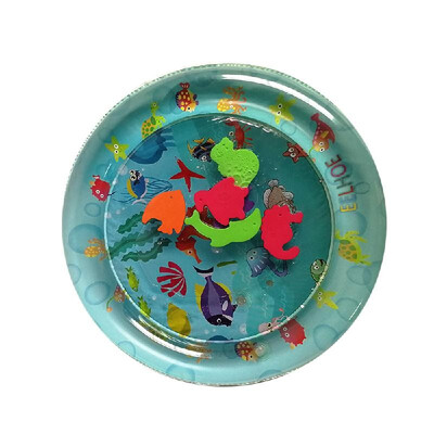 

50cm Diameter Baby Colorful Inflatable Water Play Mat Tummy Time Infant Fun Mat Child Development Play Center with Hand Inflator P