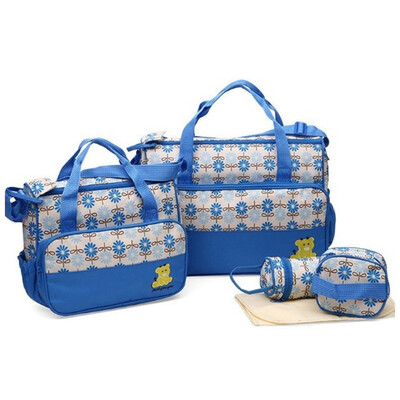 

Diaper Tote Bag 5 pcs Nappy Bag Set Stylish Unisex for Baby Mom Dad Multifunction Large Capacity Travel Handbag Shoulder Bag Inclu