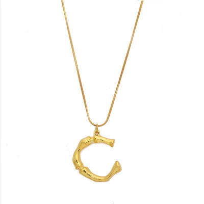 

NeillieN Letter necklace European&American exaggerated fashion necklace 26 capital English letter necklace Pendant torque