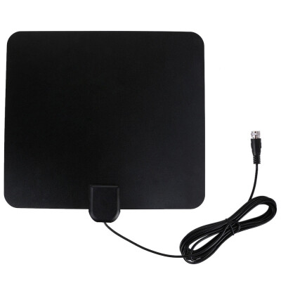 

HDTV024 25dB Indoor TV Aerial Digital HDTV Antenna 120 Miles with Signal Amplifier Booster TV Radius Antenna VHF UHF Antenna