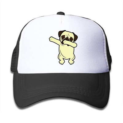 

Waldeal Funny Dabbing Pug Cute Dabbing Dog Kids Mesh Hat Adjustable Baseball Cap