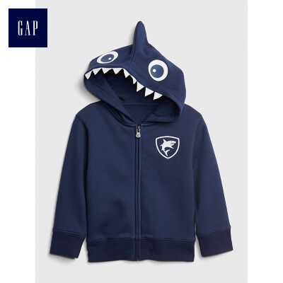 

GAP flagship store childrens clothing boys&young cute animal casual print long-sleeved hooded sweater 417260 dynamic blue 2YRS