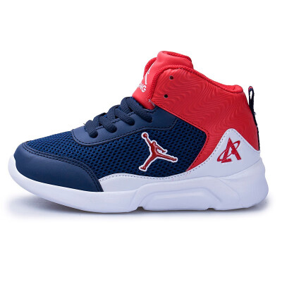 

Basketball Shoes For Kids 2018 High Ankle Hook And Loop Fasteners Outdoor Breathabl Anti-slip Sports Shoes Boys Girls