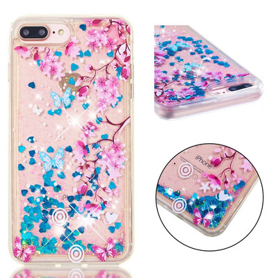 

Glitter Liquid Case for Iphone 7 Plus Iphone 8 Plus Fashion Pattern Bling Rugged Shockproof Soft TPU Cover