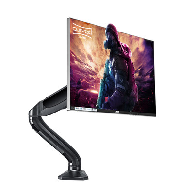 

AOC black single screen SBX03 monitor stand rotating computer stand desktop stand punch-free workbench support free hover 360 ° rotation lifting computer stand