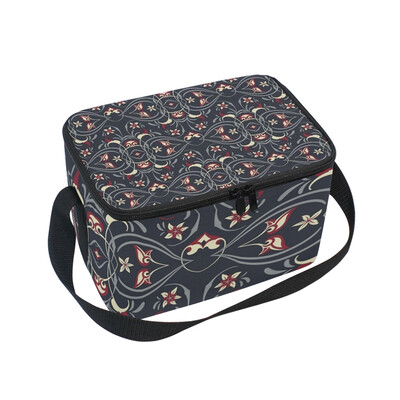 

ALAZA Insulated Lunch Box Persian Ornament Lunch Bag for Men Women Portable Tote Bag Cooler Bag