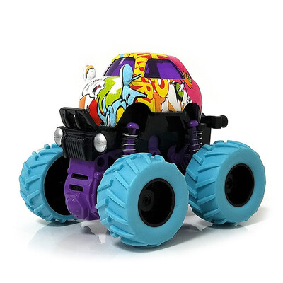 

Hot Sale Car Toy Cartoon Graffiti Car Model of Bigfoot Alloy Vehicle with Return Inertia for Children Gift