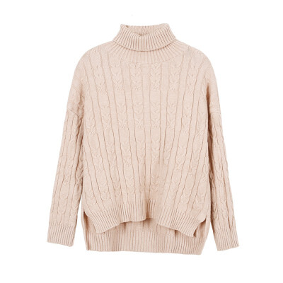 

Autumn&winter high collar show thin solid color Simple long-sleeve thickening pullovers female