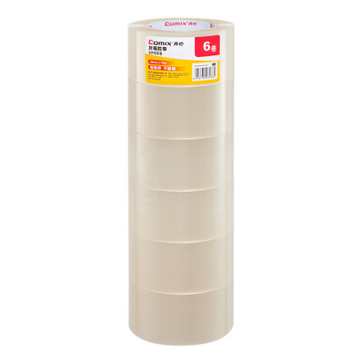 

Qixin COMIX 6 rolls 60mm150y 137 meters high transparent adhesive tape sealing tape office stationery EP003