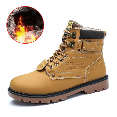 

2019 winter animal fur warm mens boots for men casual shoes work adults quality walking rubber brand