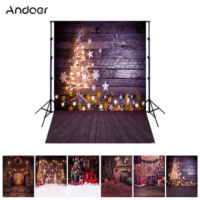 

Andoer 152 meters 57 feet Christmas Holiday Theme Background Photo Studio Props Foldable Polyester Fibre Photography Backdrop