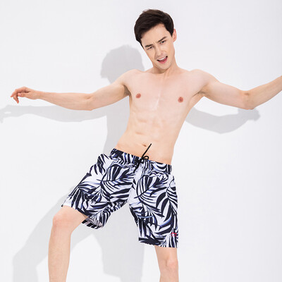 

Li Ning LI-NING couple beach pants loose large size five points swimming trunks seaside holiday fashion casual sports shorts 793-4 mens white L