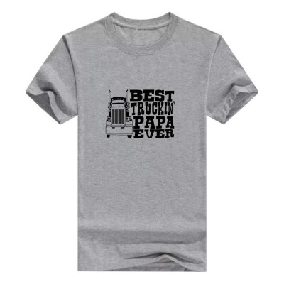 

Fathers Day Gift For Grandpa Best Truckin Papa Ever Truck Driver Men t-Shirt