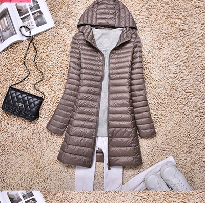 

Down Parka 2018 New Brand Winter Down Jacket Women Long White Duck Down Jacket Outwear Ultralight Hooded Thin Hat Coat