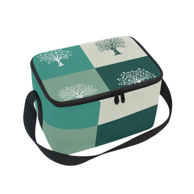 

ALAZA Lunch Box Insulated Lunch Bag Large Cooler Trees Silhouette Set Tote Bag