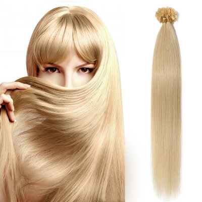 

Fusion Hair Extensions Invisible NailU Tip Glue Real Human Hair Extensions Real Soft Hair Extensions 50 strands50g