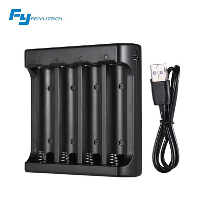 

FeiyuTech AK Series Smart Battery Charger 4 Slots for 18650 Rechargeable Li-ion Batteries with USB Cable