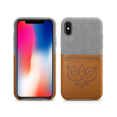 

XOOMZ For Apple iPhone X Case Luxury Cute Slim Hard Leather Thin Card Holder Armor Full Protective Back Phone Case Cover Funda